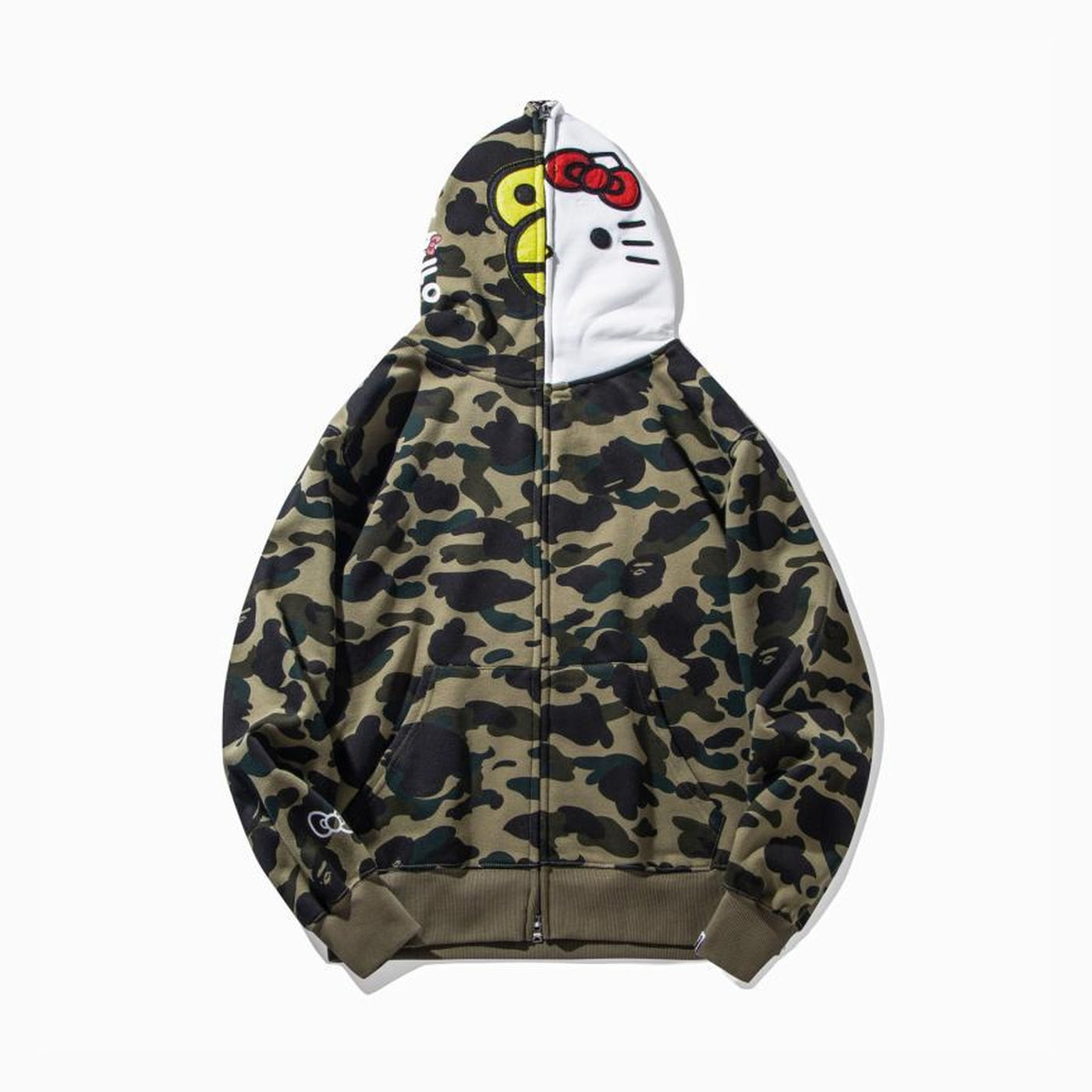 BAPE x Hello Kitty Camo Full-Zip Hoodie — #033