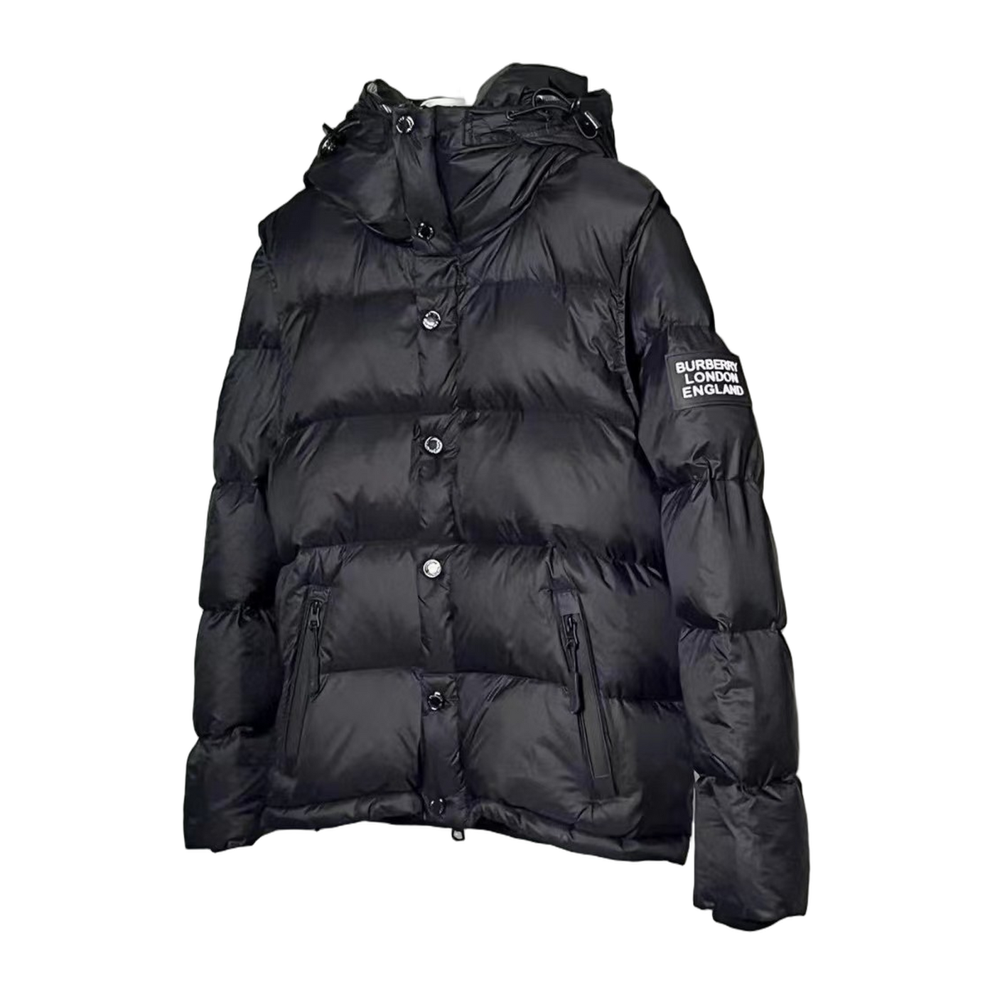 Burberry Detachable-Sleeve Puffer Vest — Black — #036