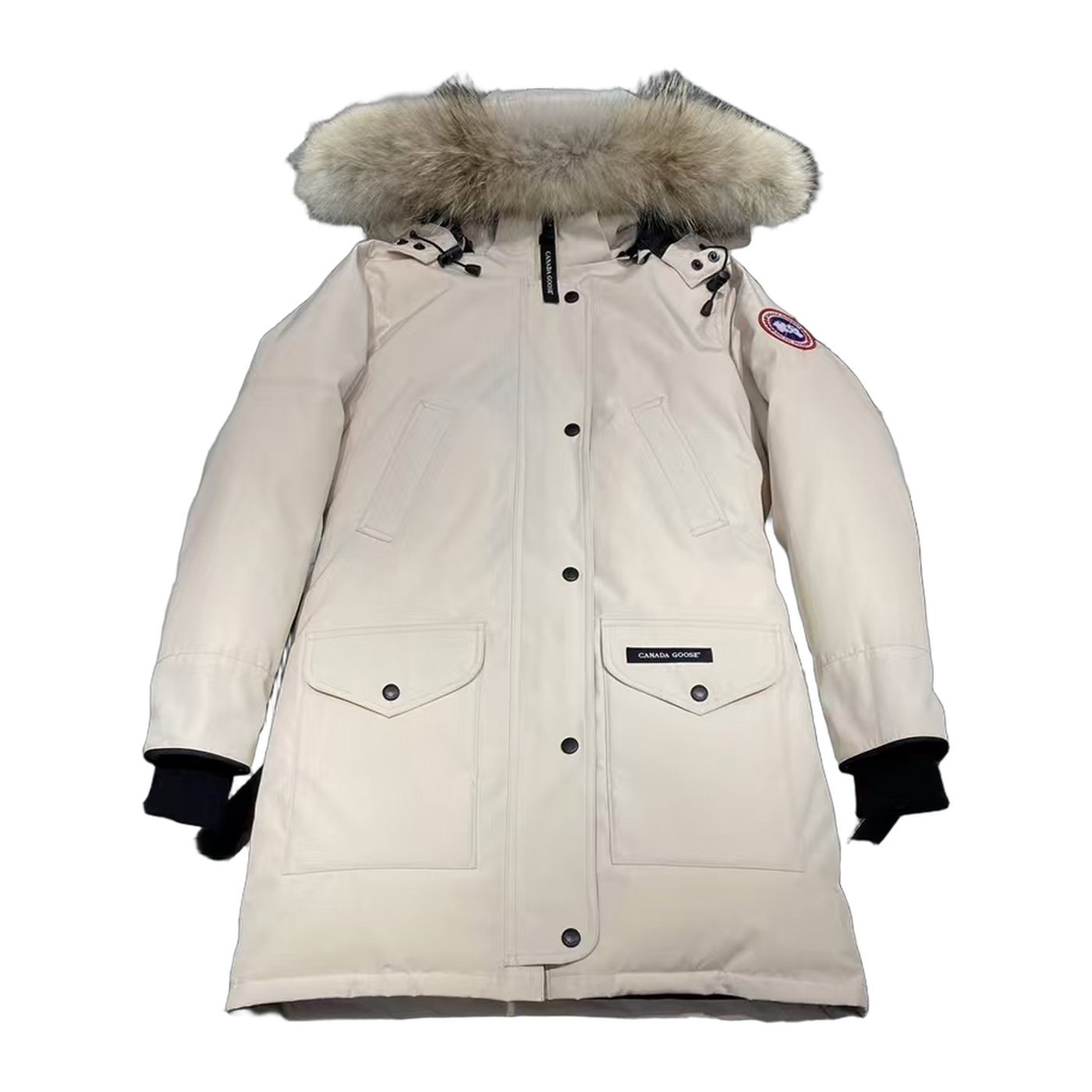 Canada Goose Hooded Puffer Jacket Style 07 — Off White — #083