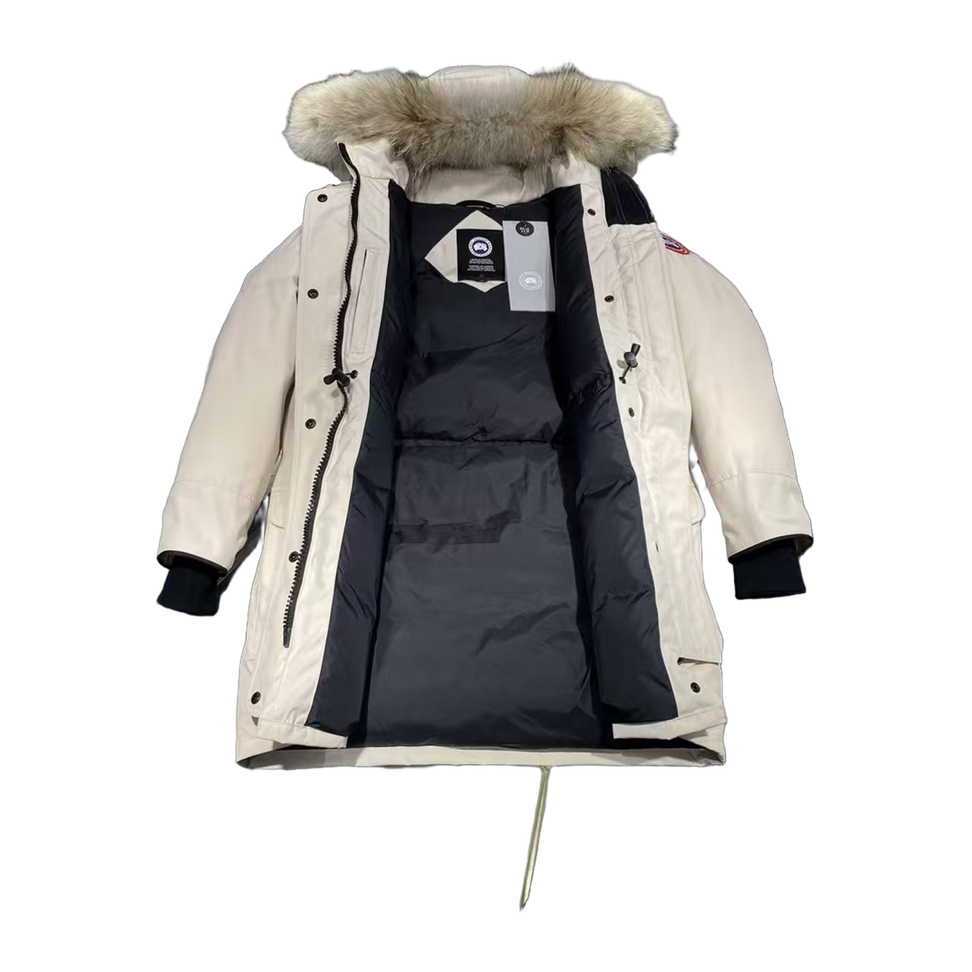 Canada Goose Hooded Puffer Jacket Style 07 — Off White — #083