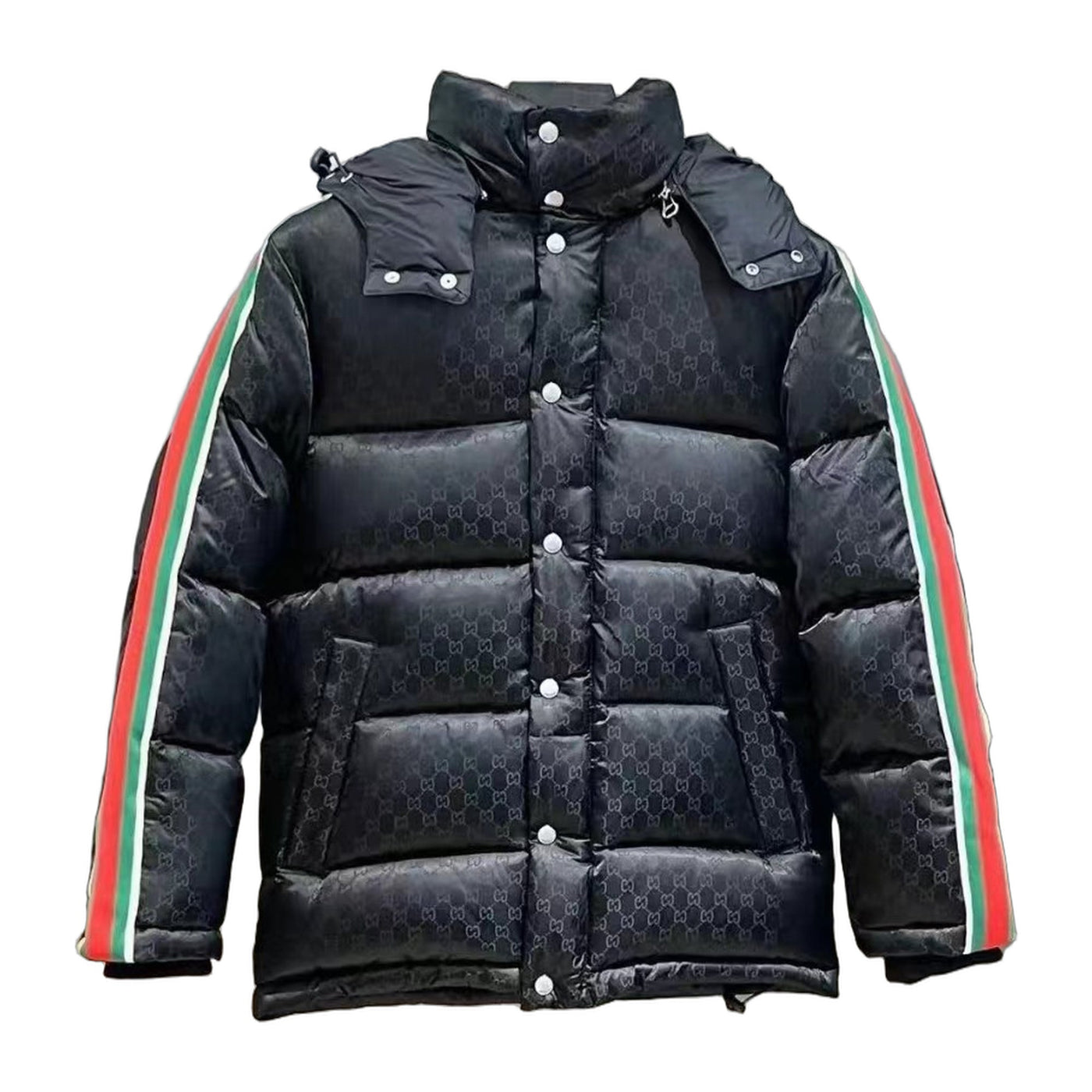 Gucci Web-Stripe Jacquard Jacket — Black — #125