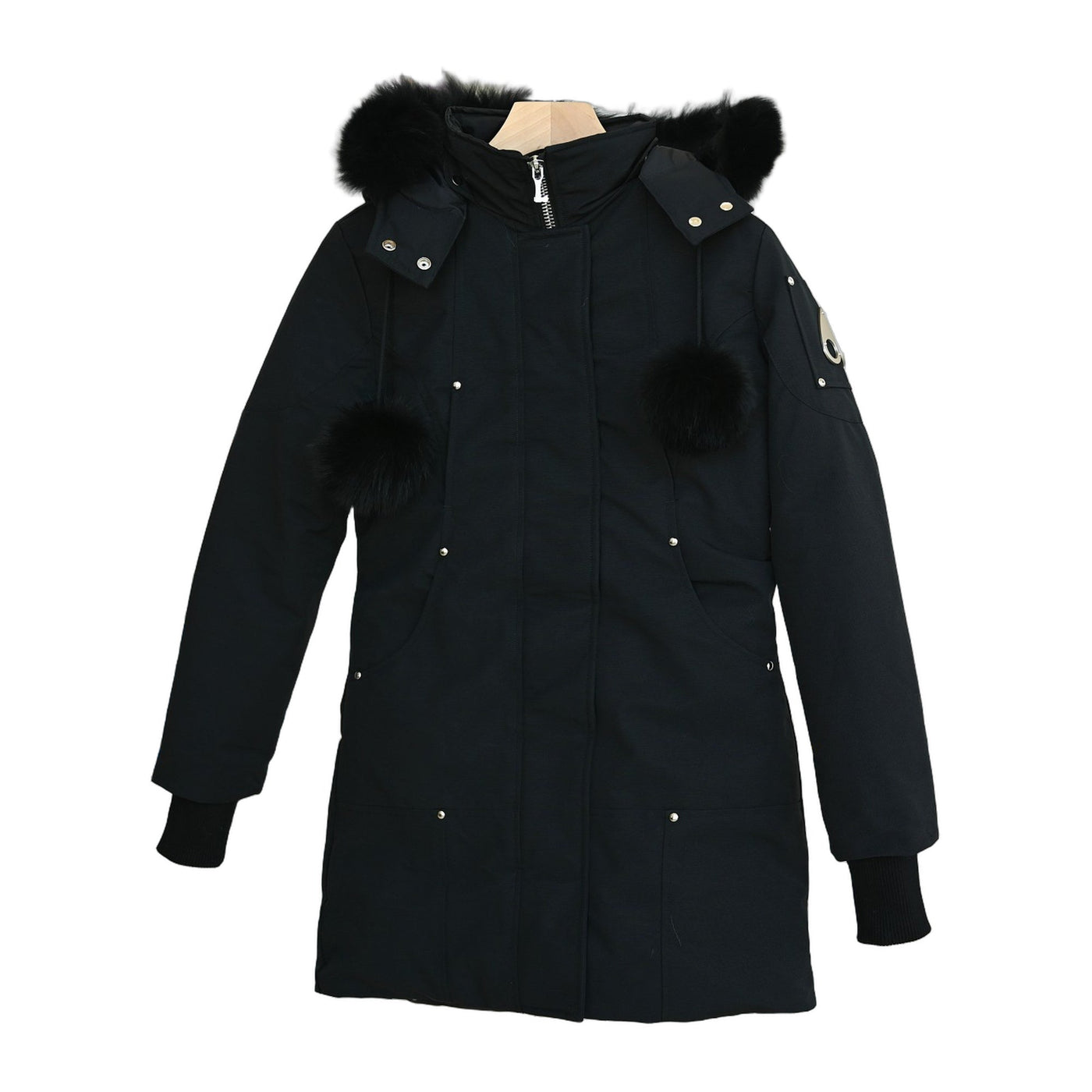 Moose Knuckles Women's Original Shearling-Trim Stirling Parka — Black — #310