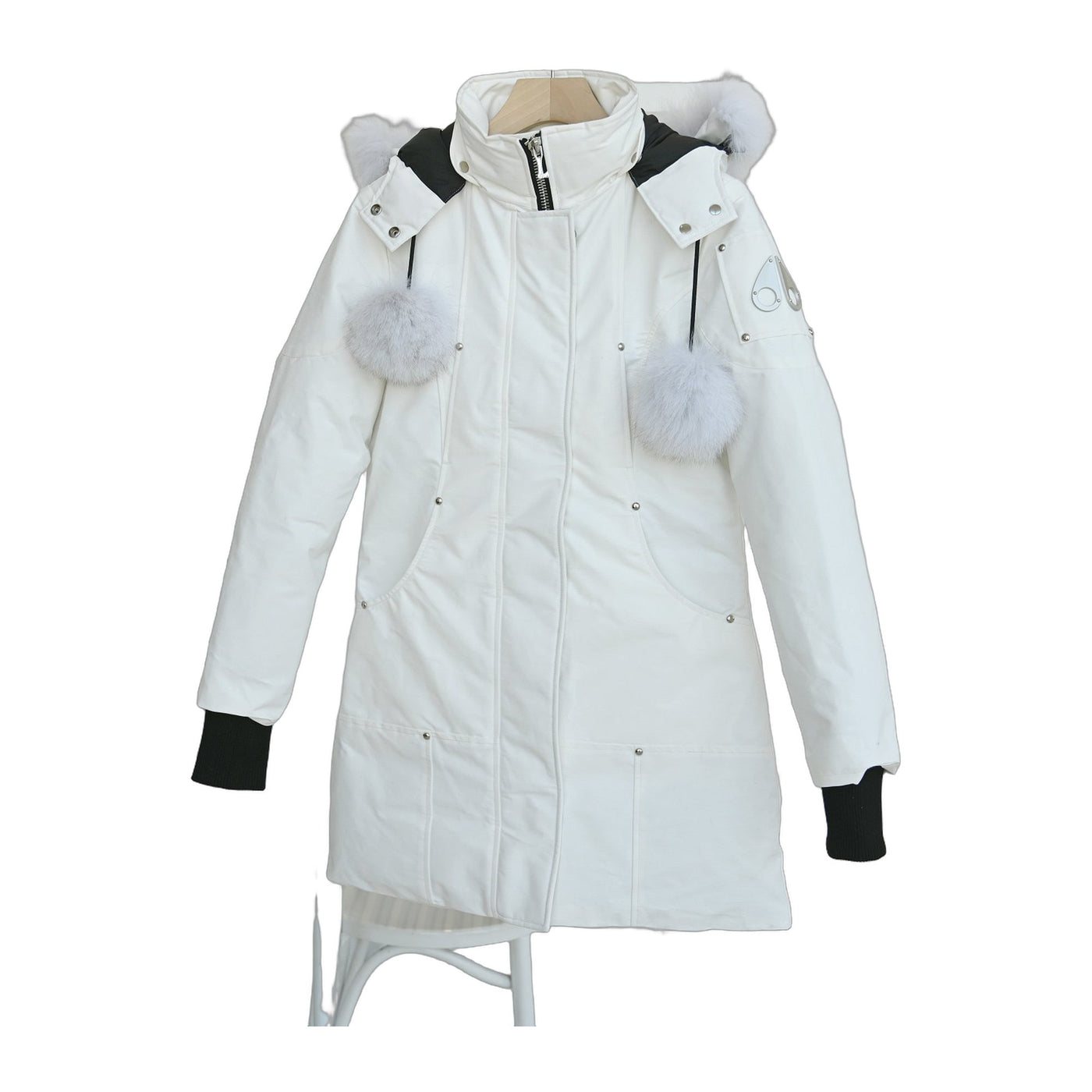 Moose Knuckles Women's Original Shearling-Trim Stirling Parka — White — #311