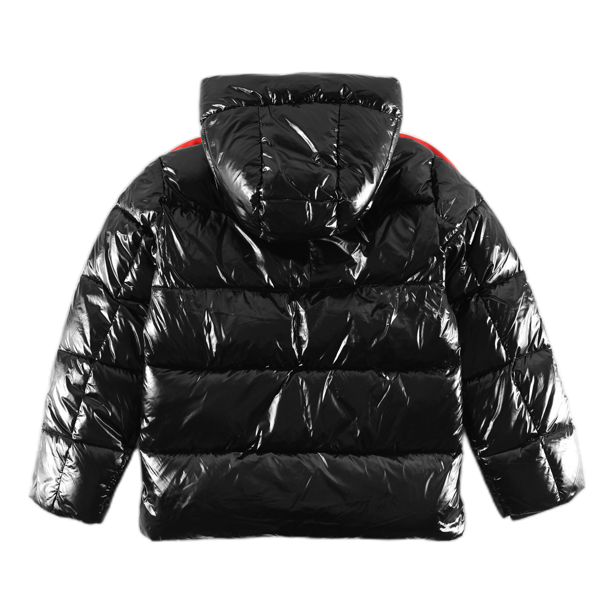 Moncler Striped-Sleeve Hooded Puffer Jacket — #246