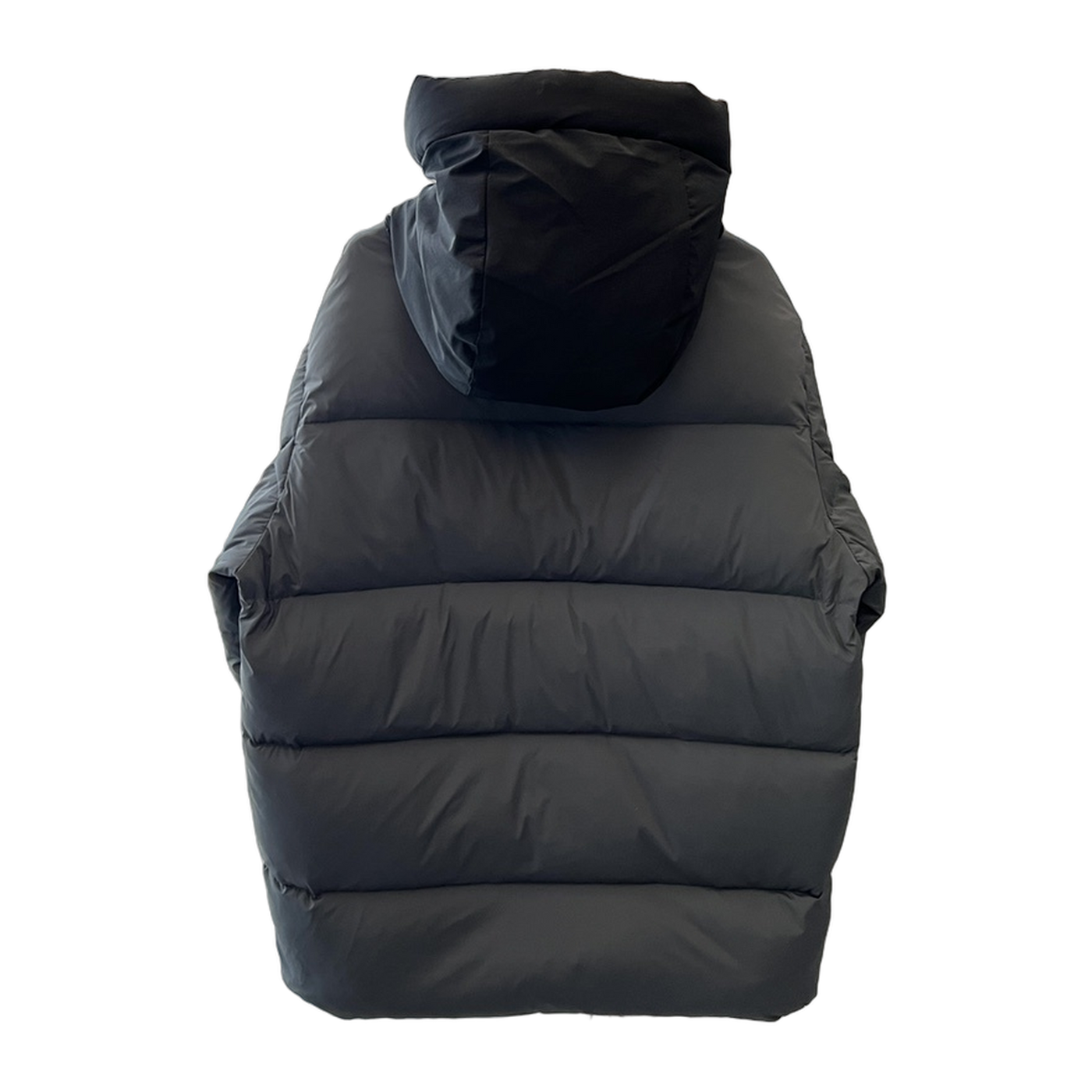 Moncler Matte Hooded Long Down Jacket — Black — #179