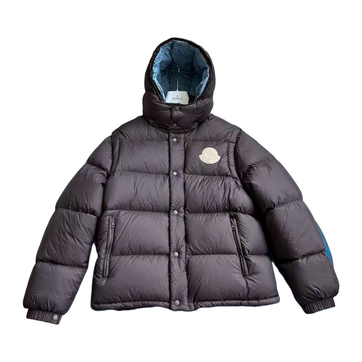 Moncler Cyclone Convertible Down Jacket — Black — #254