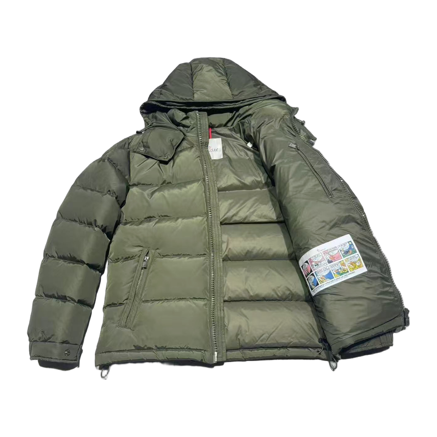 Moncler Maya Matte Short Down Jacket — Olive Green — #230