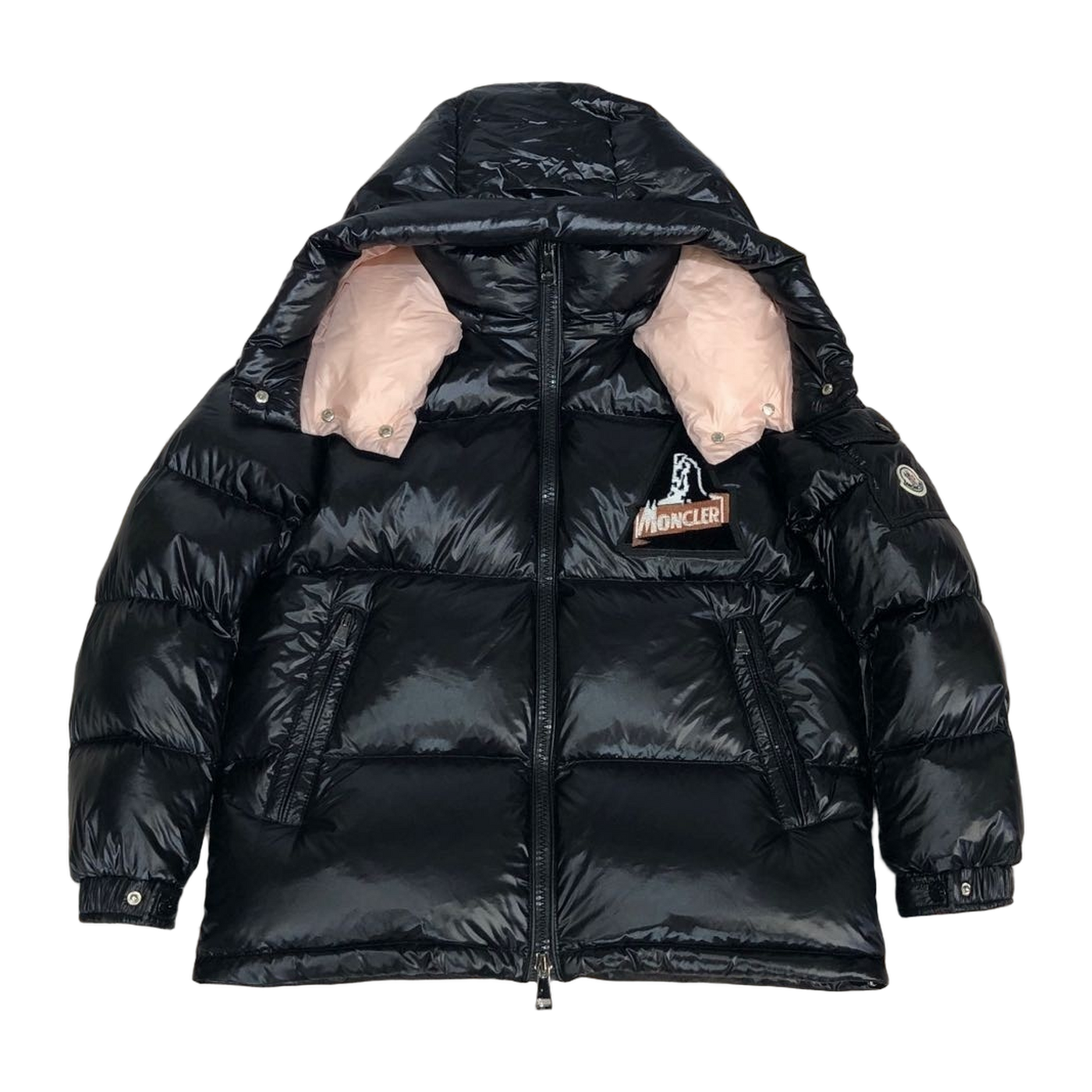 Moncler Mountain-Graphic Hooded Puffer Jacket — #199