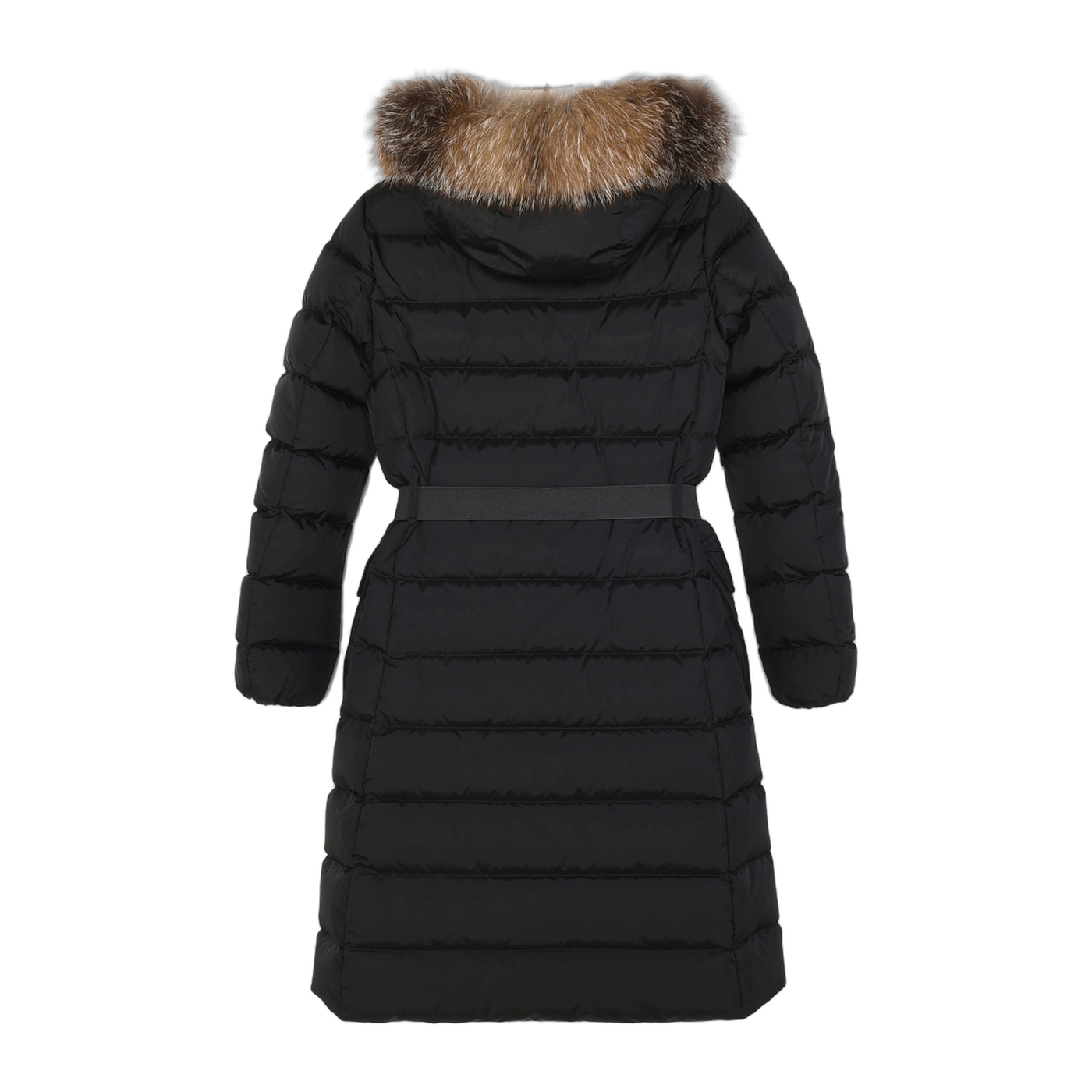 Moncler Khloe Hooded Long Down Jacket — #174