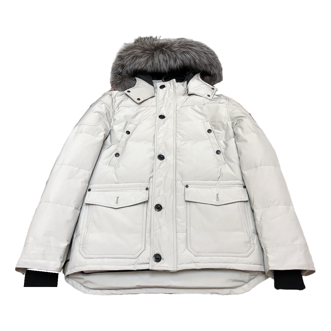 Moose Knuckles Fur-Trim Utility Puffer Jacket — #316