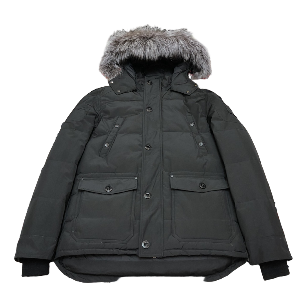 Moose Knuckles Fur-Trim Utility Puffer Jacket — #316