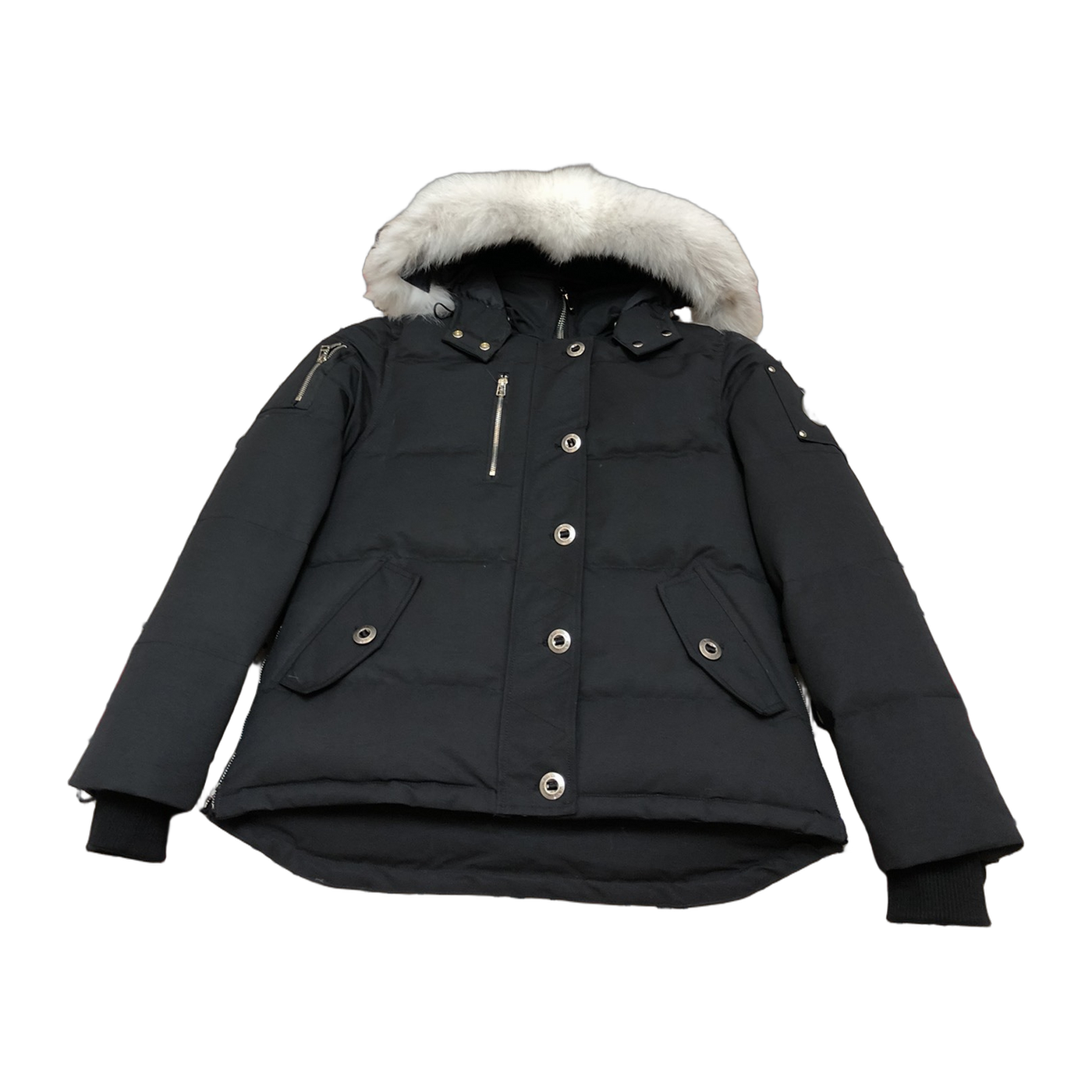 Moose Knuckles Women's Original Shearling-Trim 3Q Jacket — Navy — #321