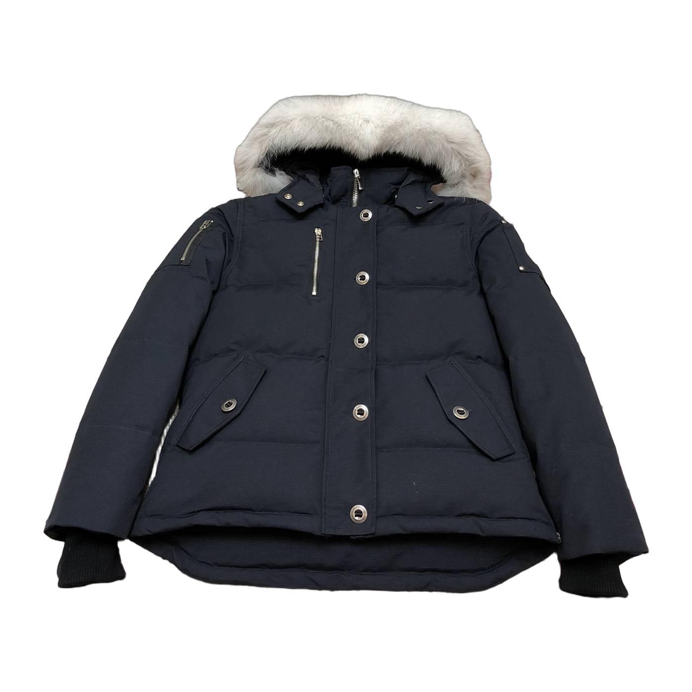 Moose Knuckles Women's Original Shearling-Trim 3Q Jacket — Navy — #321