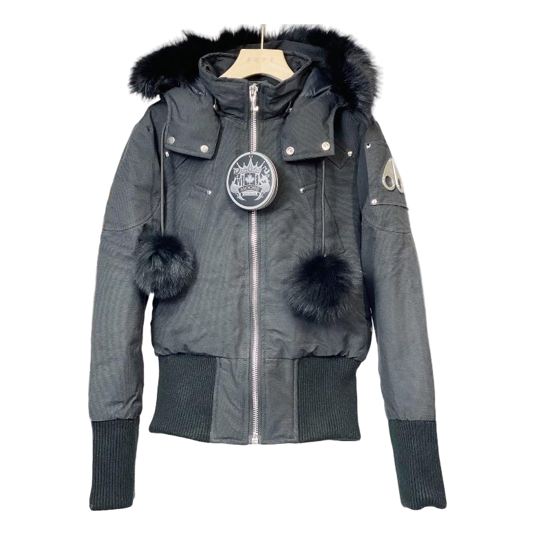 Moose Knuckles Debbie Fur-Trim Bomber Jacket — #344