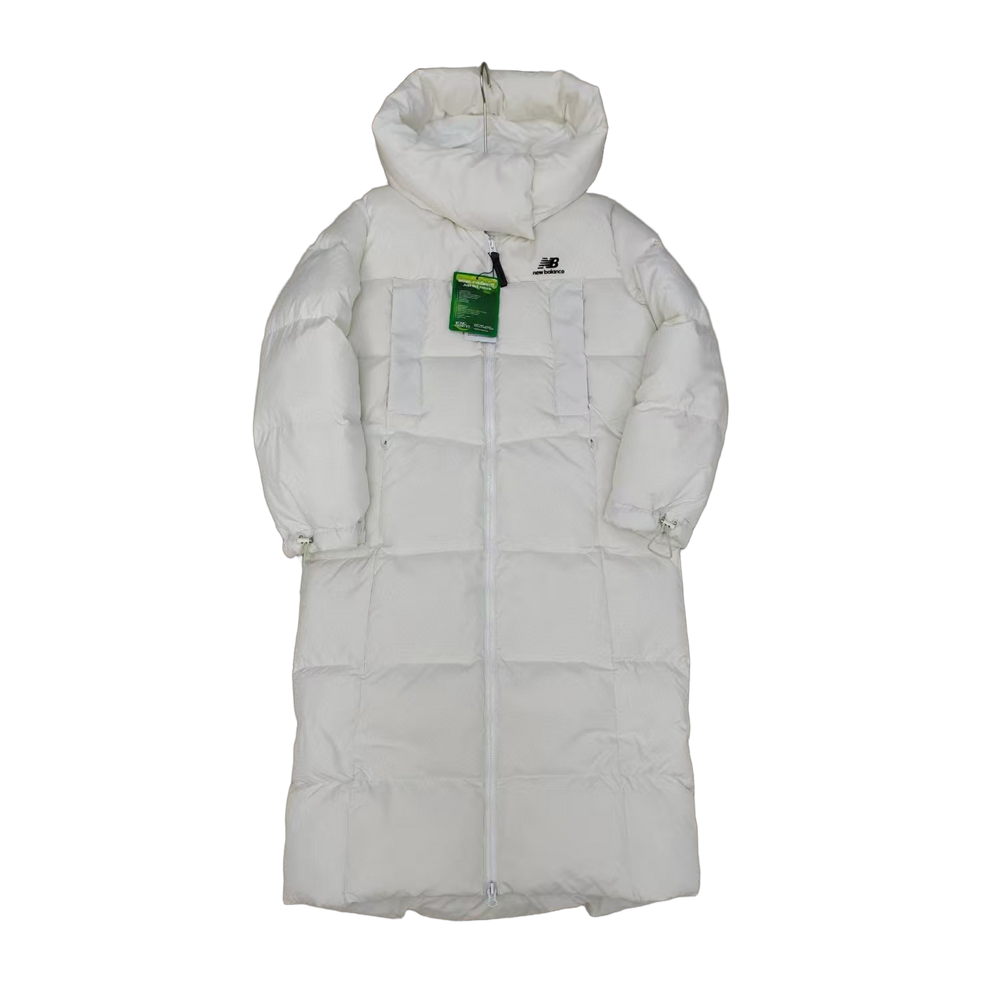 New Balance Unisex Long Down Coat — Off White — #348