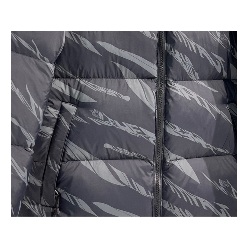 The North Face Zebra-Pattern Puffer Jacket — #452