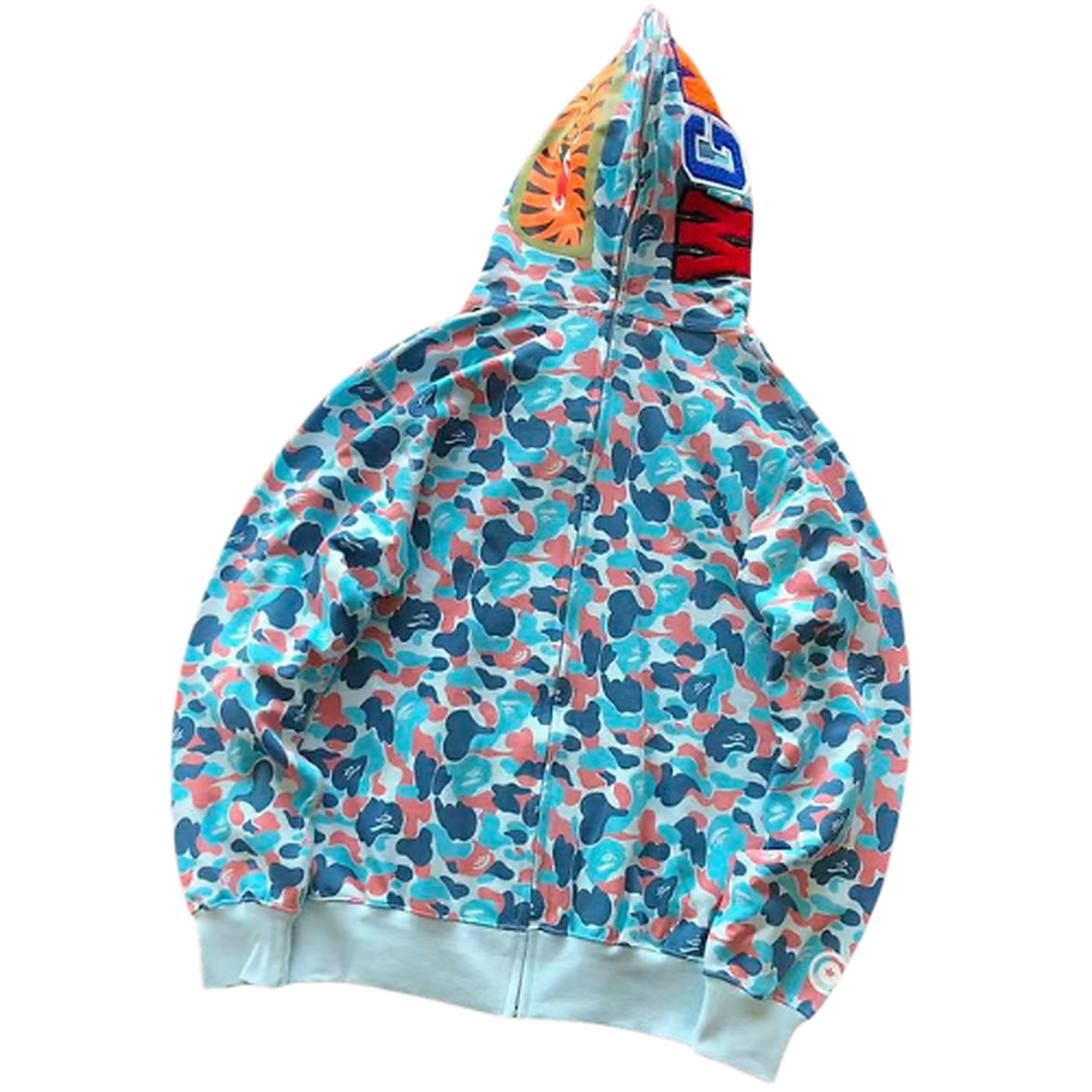 BAPE Fleece Graphic Hoodie 11100446 clean HD image 2