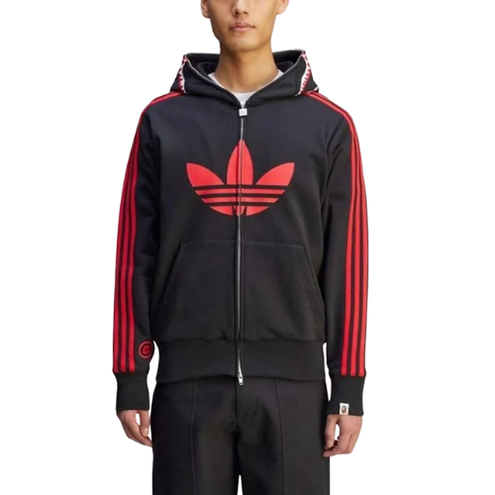 BAPE Contrast Stripe Graphic Hoodie 88061406 clean HD image 3