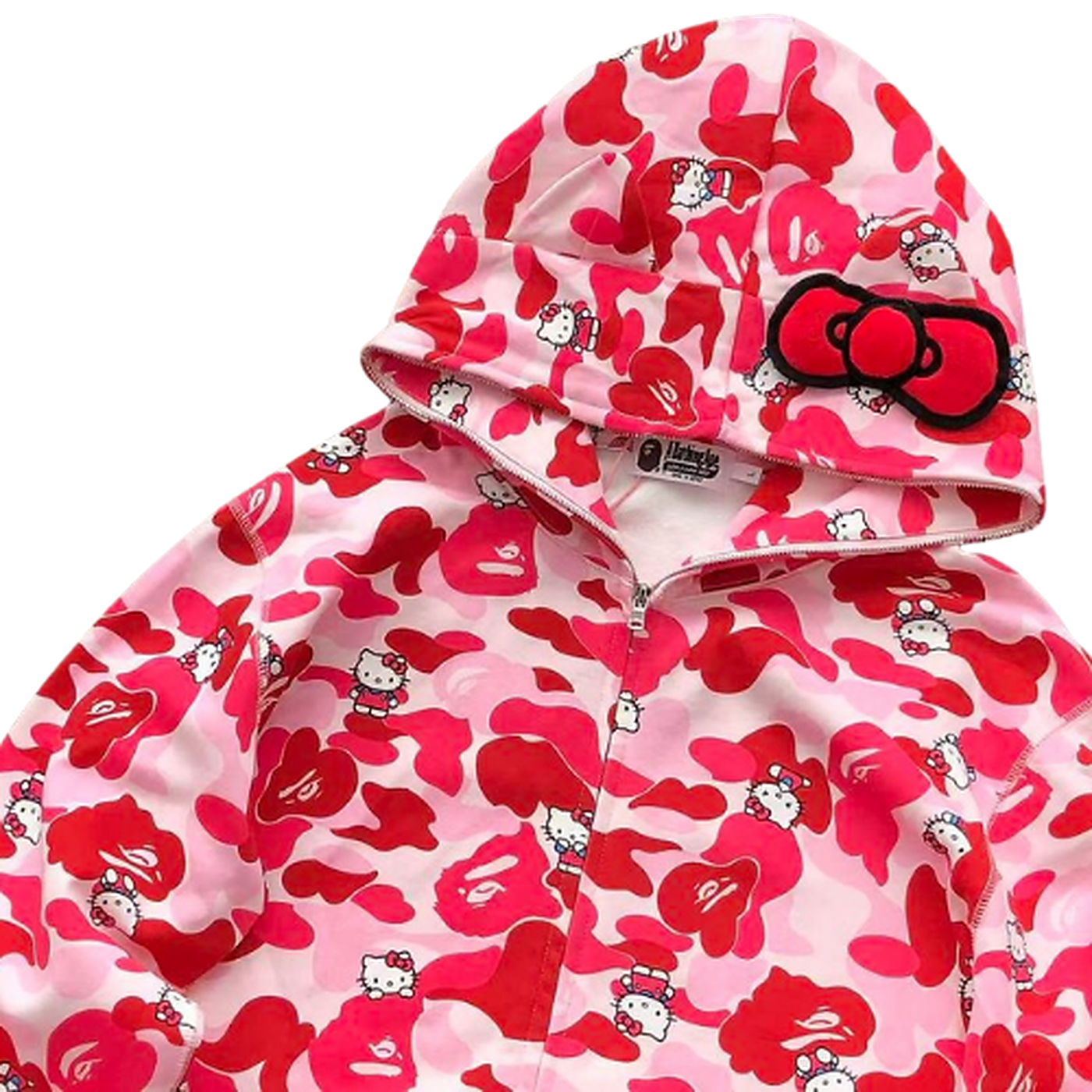 BAPE x Hello Kitty Camo Full-Zip Hoodie — Pink — #002