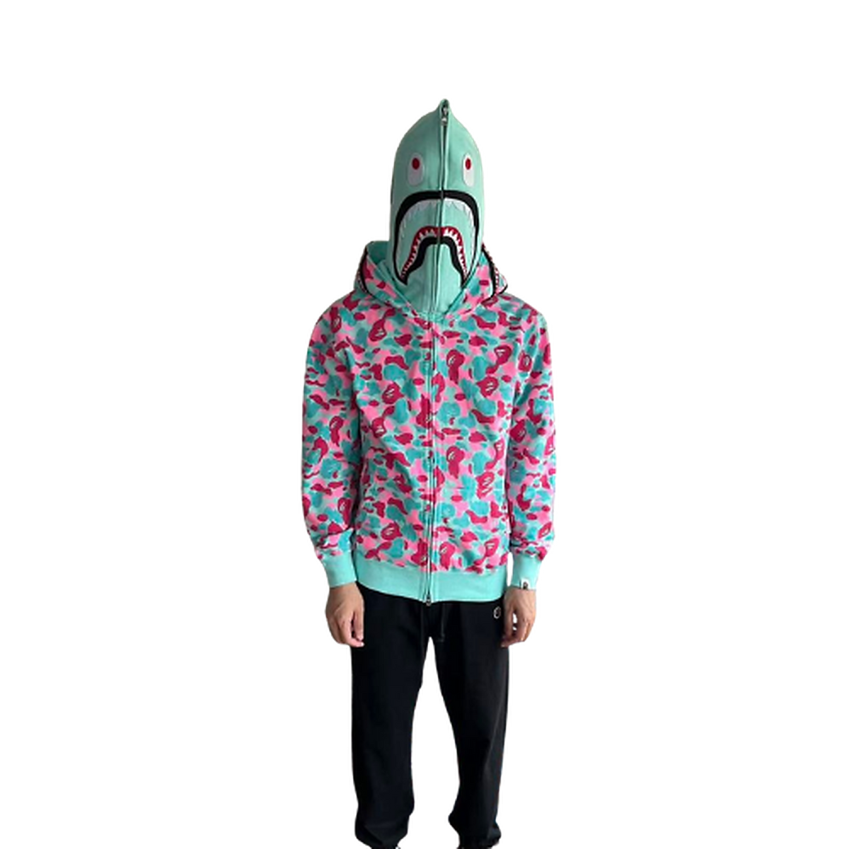 BAPE ABC Camo Separate Shark Full-Zip Hoodie — #023