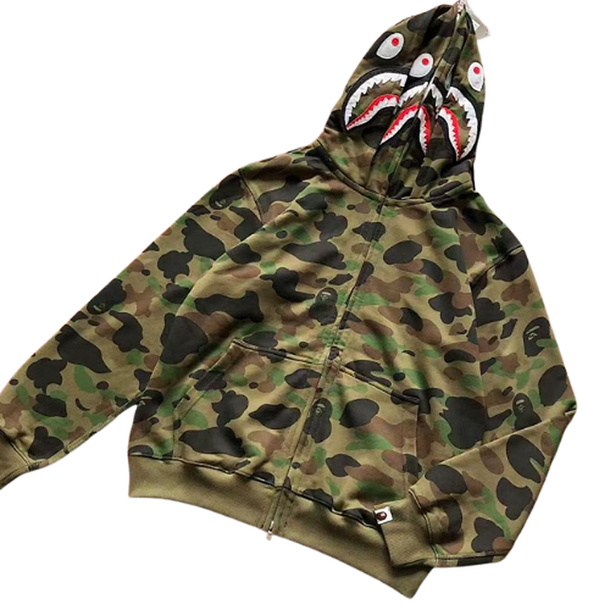 BAPE Camo Shark Full-Zip Hoodie — #027