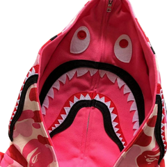 BAPE Color Camo Shark Full-Zip Hoodie — Pink — #003