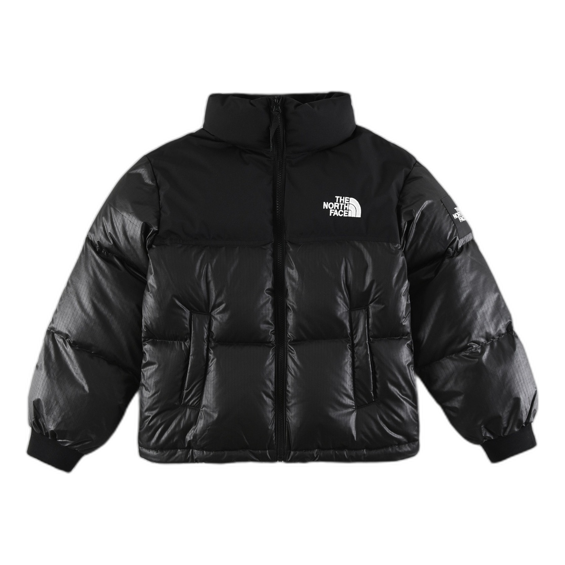 The North Face Nuptse Cropped Puffer Jacket — Black — #402