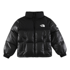 The North Face Nuptse Cropped Puffer Jacket — Black — #402