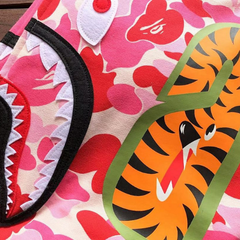 BAPE Color Camo Shark Full-Zip Hoodie — Pink — #003