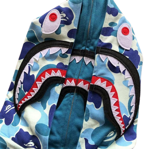 BAPE Color Camo Shark Full-Zip Hoodie — Pink — #003