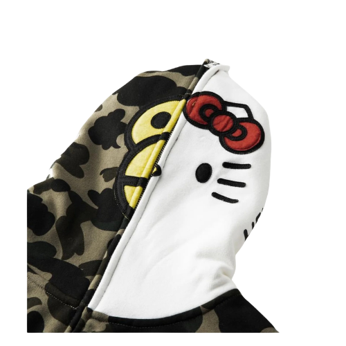 BAPE x Hello Kitty Camo Full-Zip Hoodie — #033
