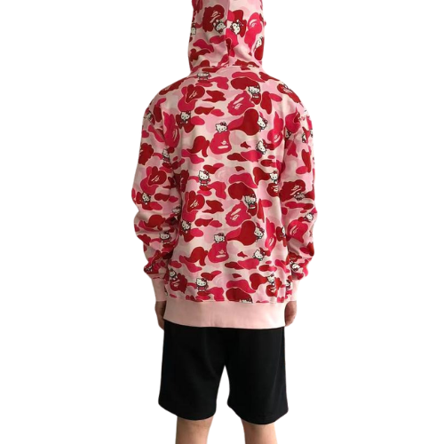 BAPE x Hello Kitty Camo Full-Zip Hoodie — Pink — #002