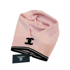 Chanel CC Stripe Hood and Scarf Set — #413