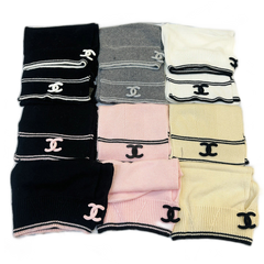 Chanel CC Stripe Hood and Scarf Set — #413