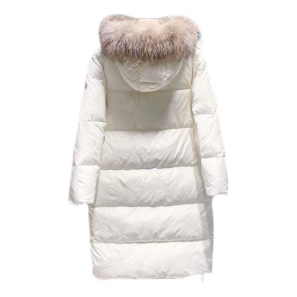 Moncler Marrionnier Long Puffer Coat — Ivory — #178
