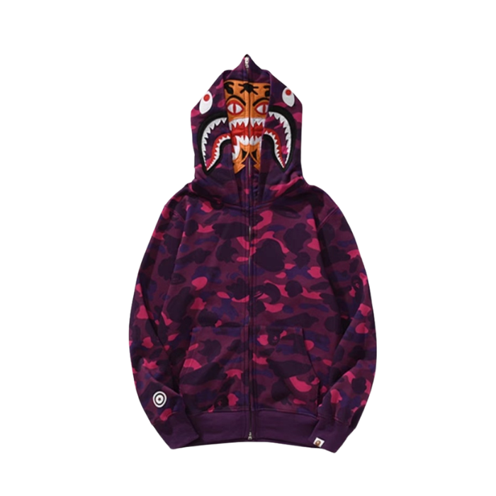 BAPE Horror Mad Face Relaxed Fit Pullover Hoodie