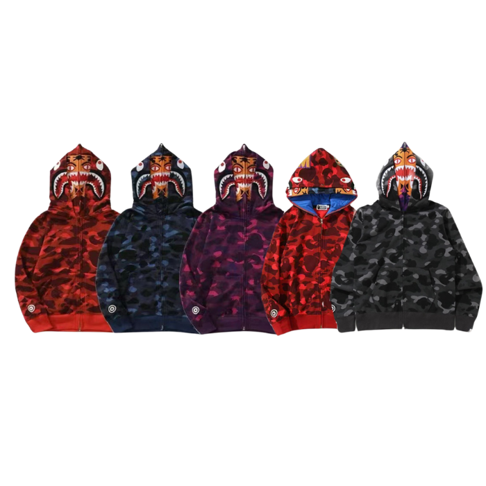 BAPE Horror Mad Face Relaxed Fit Pullover Hoodie