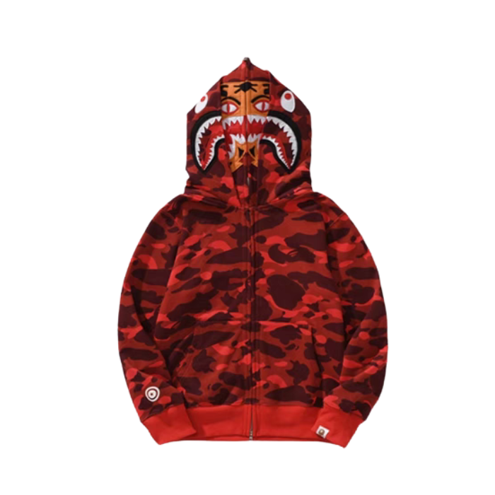 BAPE Horror Mad Face Relaxed Fit Pullover Hoodie