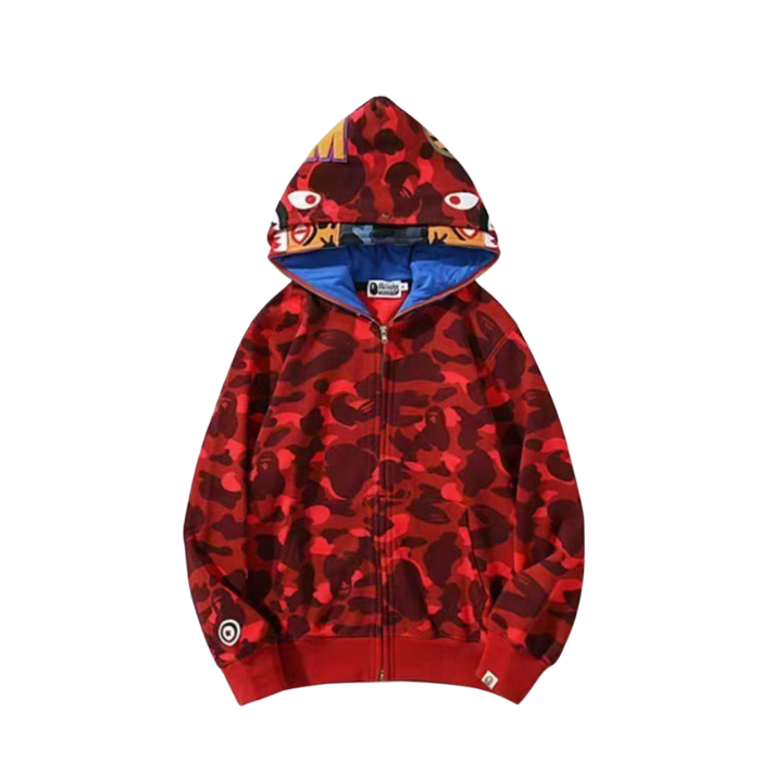 BAPE Horror Mad Face Relaxed Fit Pullover Hoodie