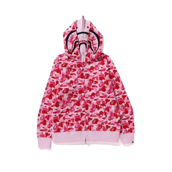 BAPE ABC Color Camo Crazy Shark Full Zip Hoodie