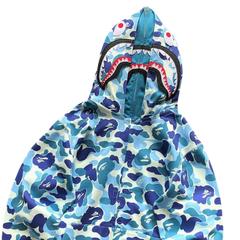 BAPE Color Camo Shark Full-Zip Hoodie — Pink — #003