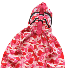 BAPE Color Camo Shark Full-Zip Hoodie — Pink — #003