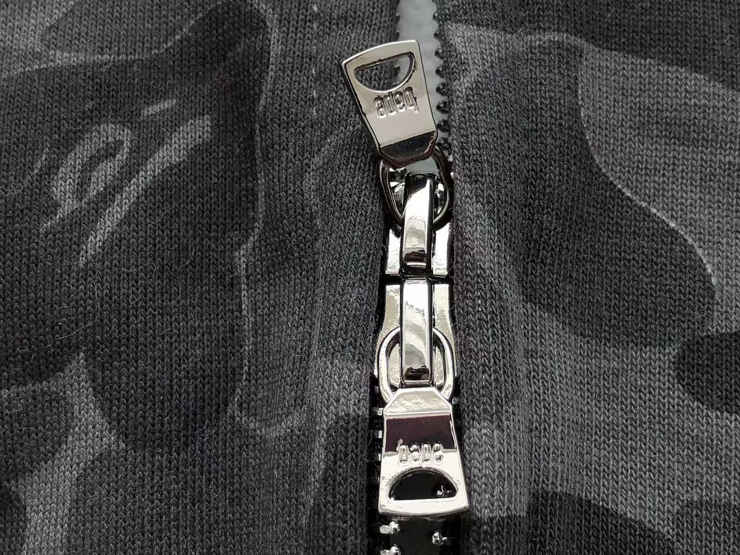 BAPE x Kuromi Camo Full-Zip Hoodie — Black — #001