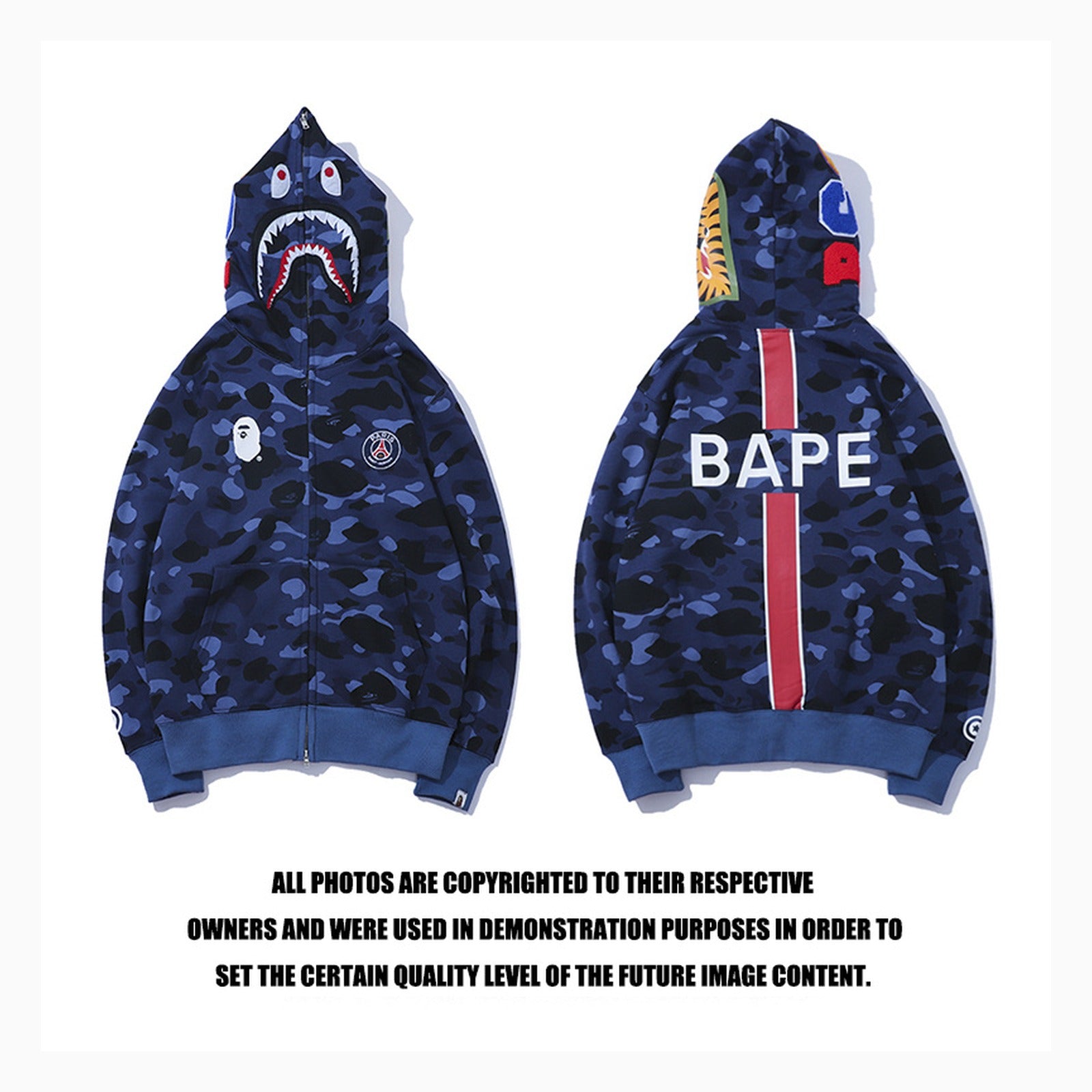 BAPE x PSG Full-Zip Hoodie