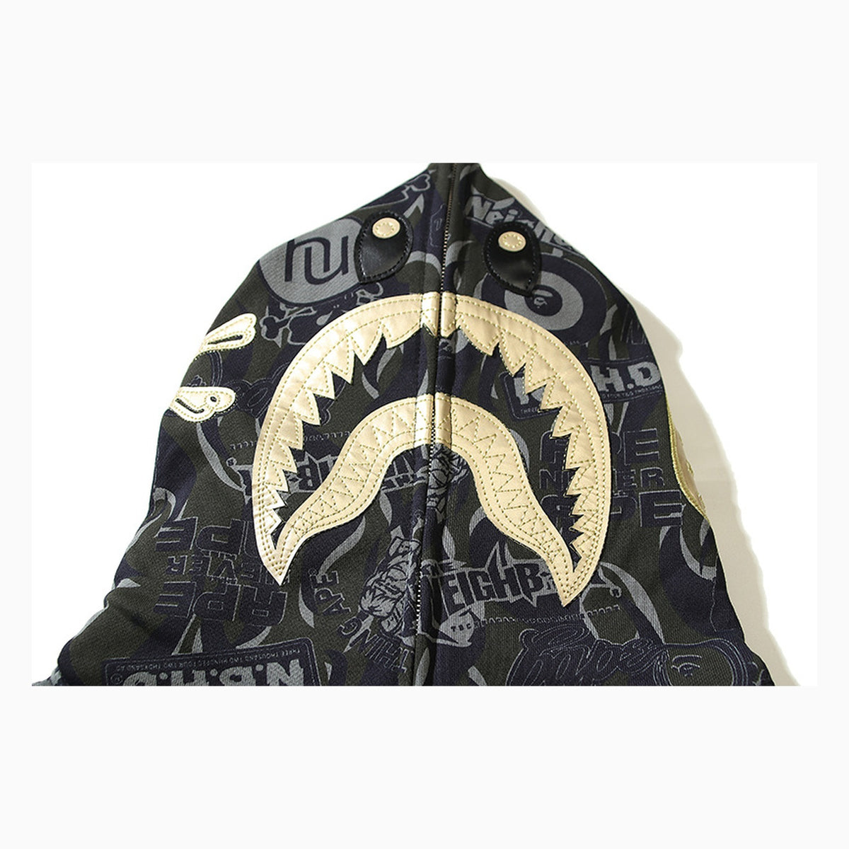 BAPE Monogram Shark Full-Zip Hoodie — #012