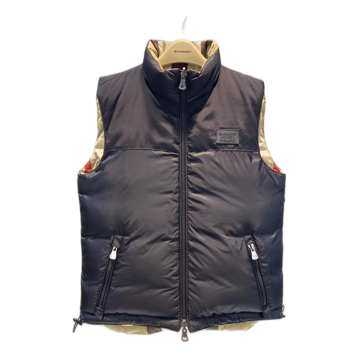 Burberry Reversible Check Puffer Vest — #034