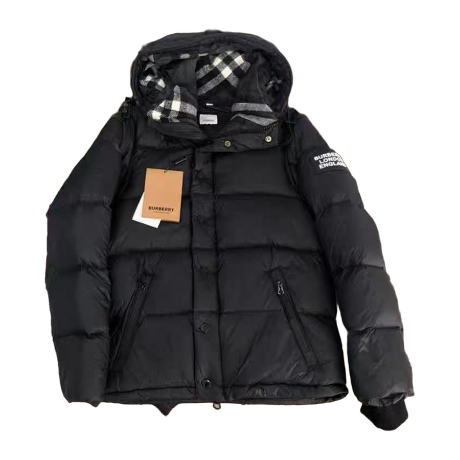 Burberry Logo-Detail Hooded Jacket — Black — #035