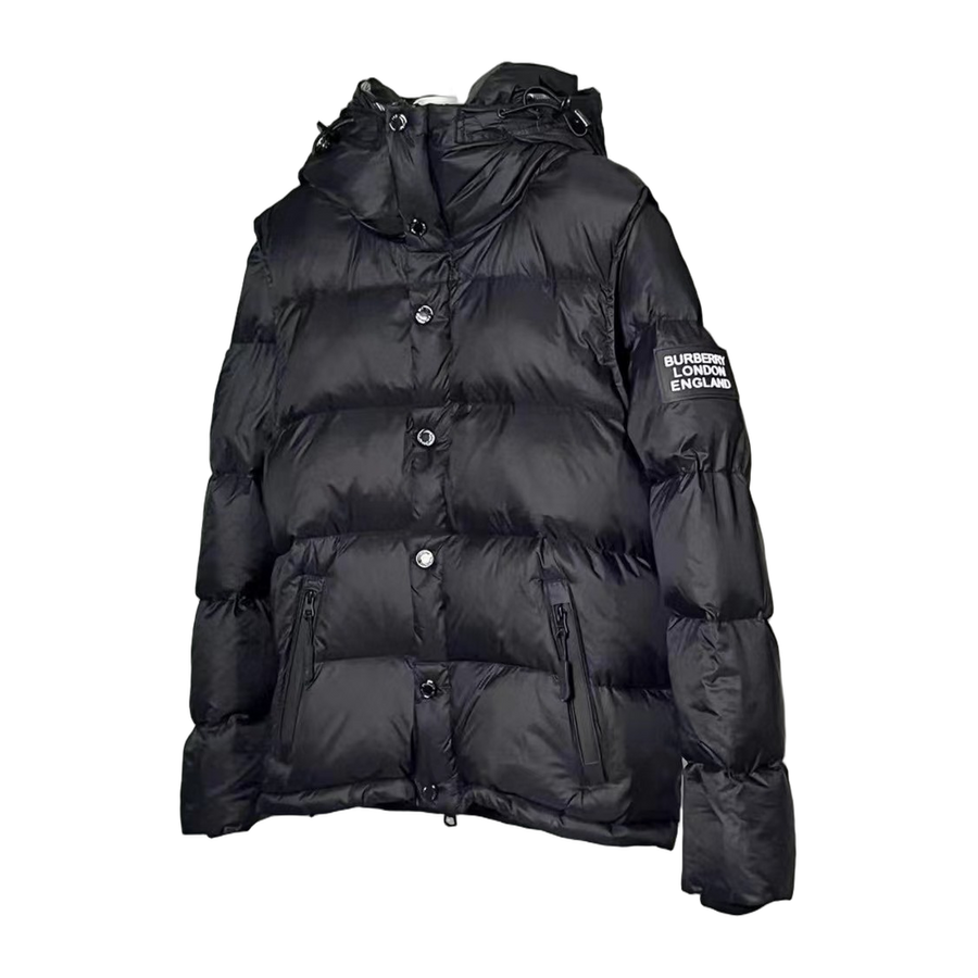Burberry Detachable-Sleeve Puffer Vest — Black — #036