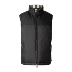 Burberry Reversible Check-Panel Funnel-Neck Puffer Jacket — #034