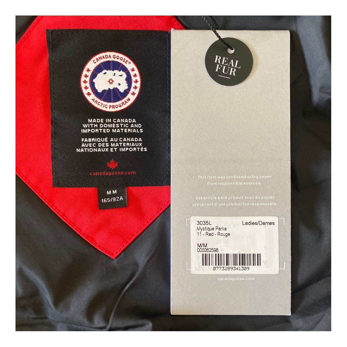 Canada Goose Mystique Parka — Red — #106